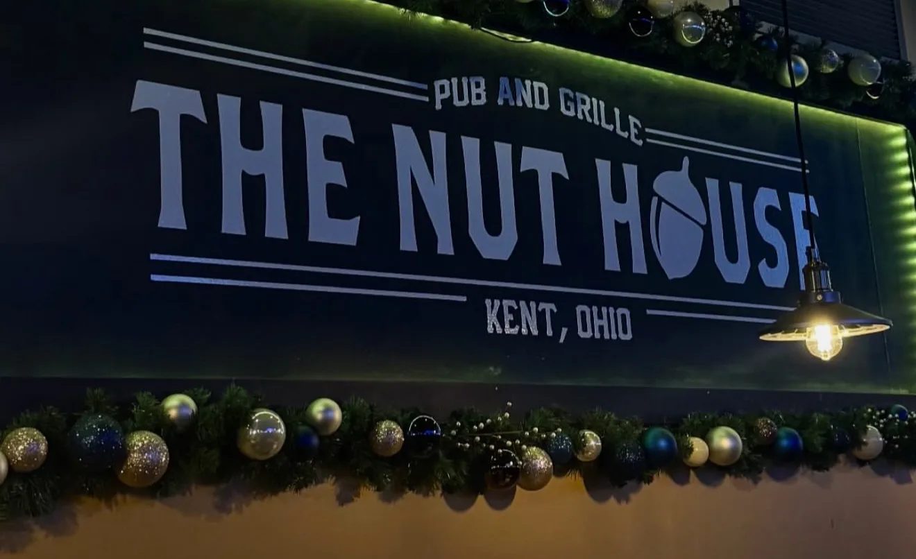 The Nut House wall wordmark inside the Kent pub